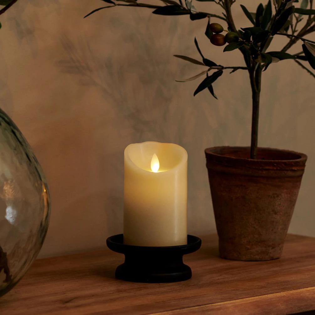 Luminara Ivory LED Pillar Candle 11cm x 7cm Extra Image 1